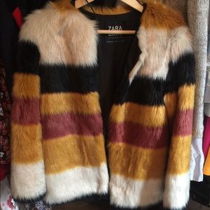 Zara faux fur coat